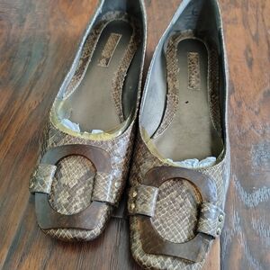 Liz Claiborne Brown Snakeskin Loafers